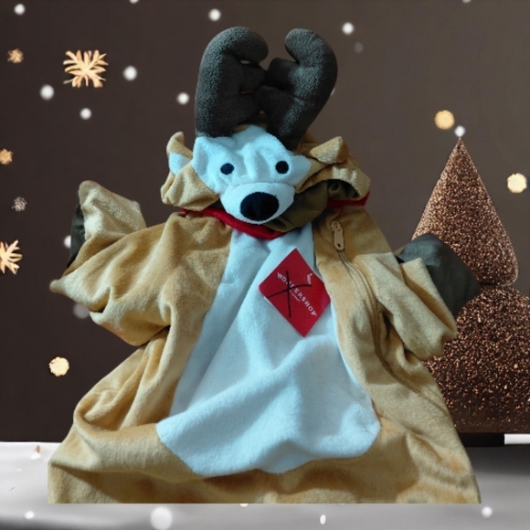 Other - On CLEARANCE: Baby's Reindeer Hooded Onie Blanket with Antlers